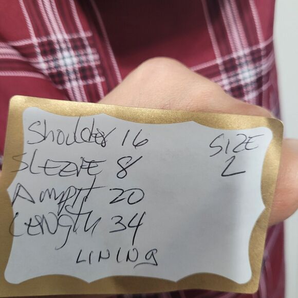 Anthropologie Entro Large Dress v-neck shift short sleeve lining striped - Picture 2 of 10